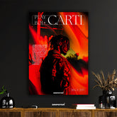 Playboi Carti wall poster by Dripster featuring a red and black silhouette style design